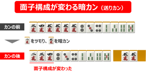 面子構成が変わる暗カン(送りカン)